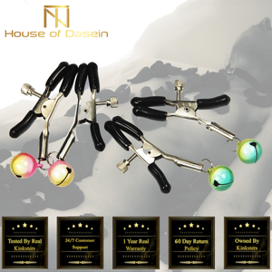 House Of Dasein Cute Bell Nipple Clamps Breast Play Bdsm Bondage Restraints