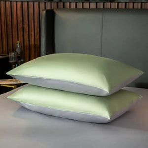 Bed Sheet Green Light Grey Ultra Soft Egyptian Cotton Bedding Cover King Size Set