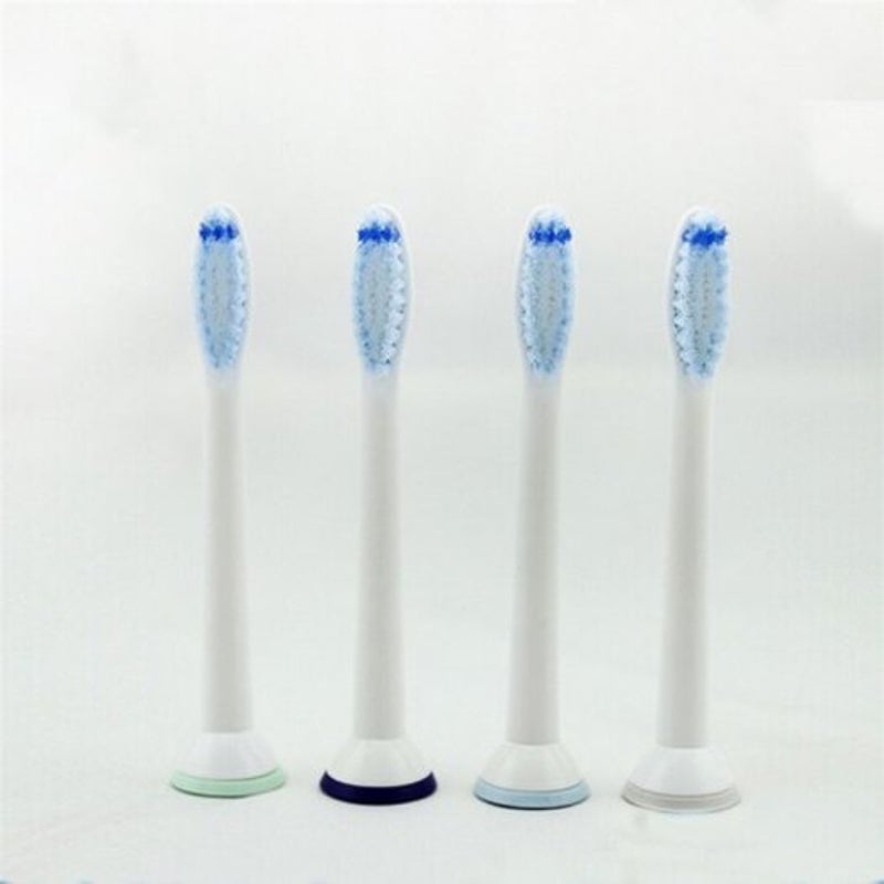 4Pcs Pack Electric Toothbrush Heads Replacement Suitable For 6054 Hx6054 Soft Bristl Blue