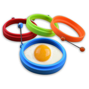 4Pcs Round Shape Silicone Nonstick Frying Egg Mould Ring Pancake Rings Mold For Kitchen Cooking