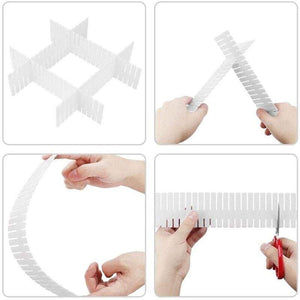 Room Dividers Screens 4Pcs / Set Diy Plastic Grid Drawer Organizer Adjustable Separators Household Locker Space Saving T