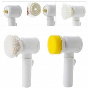 5 In 1 Magic Electric Cleaning Brush Bathroom Scrubber Kitchen Bathtub Cleaner White