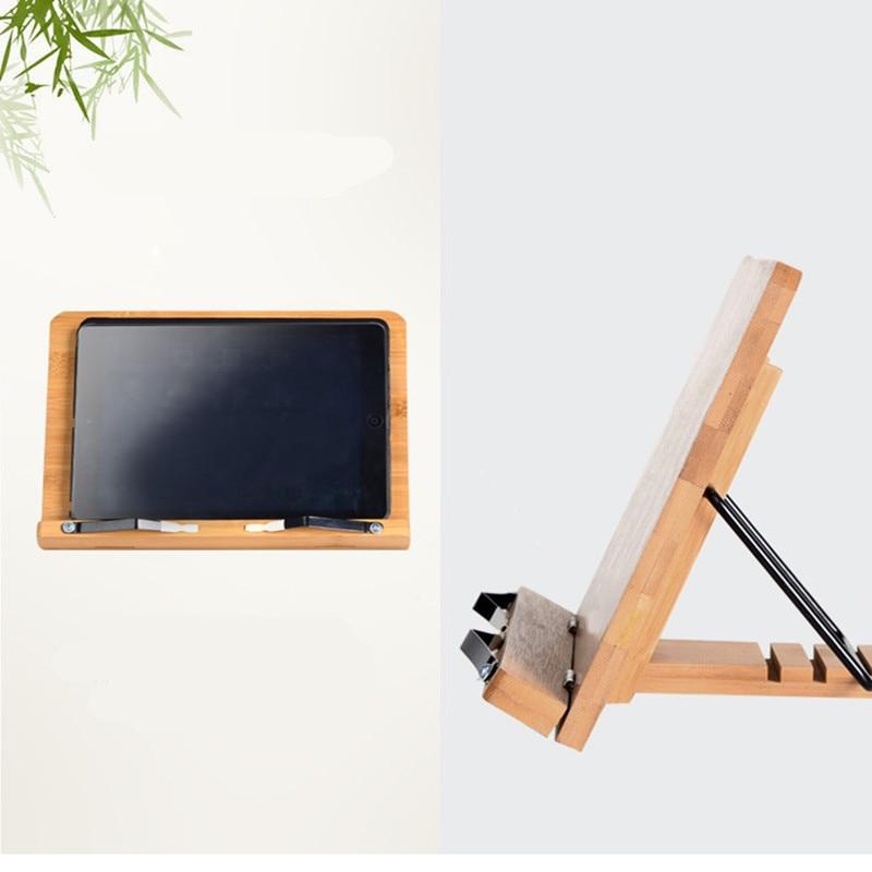 Bamboo Reading Book Stand Adjustable Tablet Holder