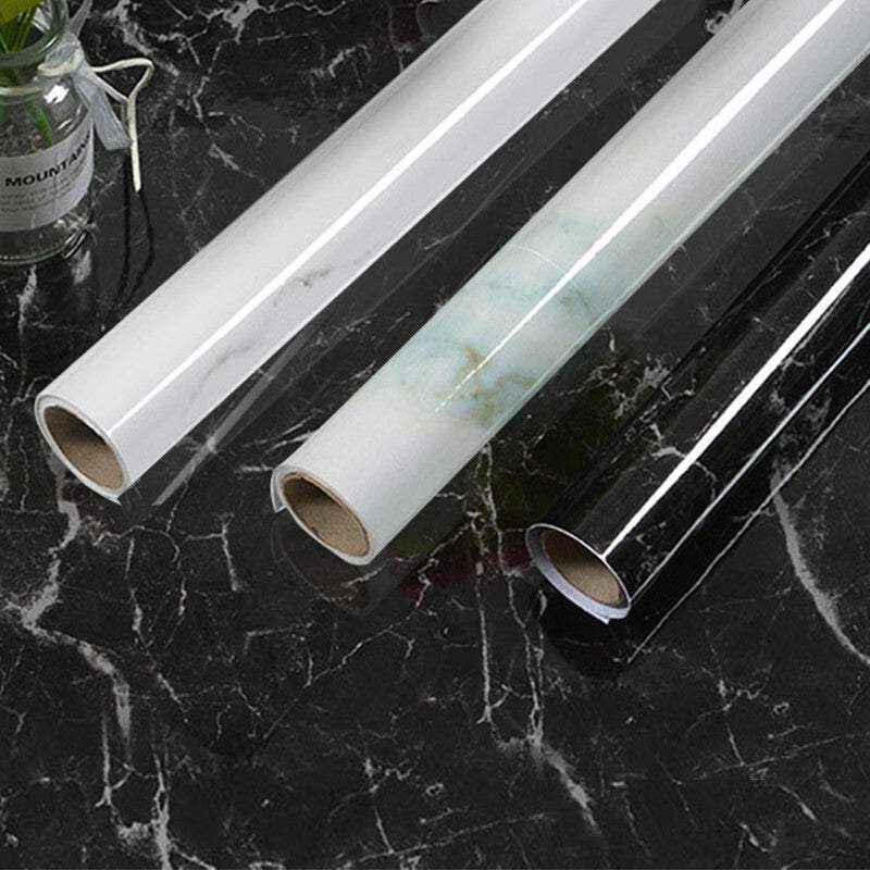 Decorative Stickers 5 Meter Marble Vinyl Film Black Wallpaper Sheet Furniture Wrap