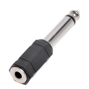 5 Pcs Headphone Jack Adapter Audio Stereo Plug 6.5Mm Male To 3.5Mm Female Earphone Converter Black