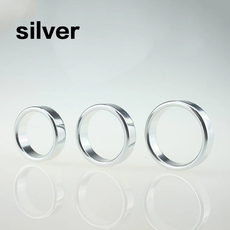 House Of Dasein Stainless Steel Metal Men's Fashion Ring Penis Delayed Ejaculation Silver