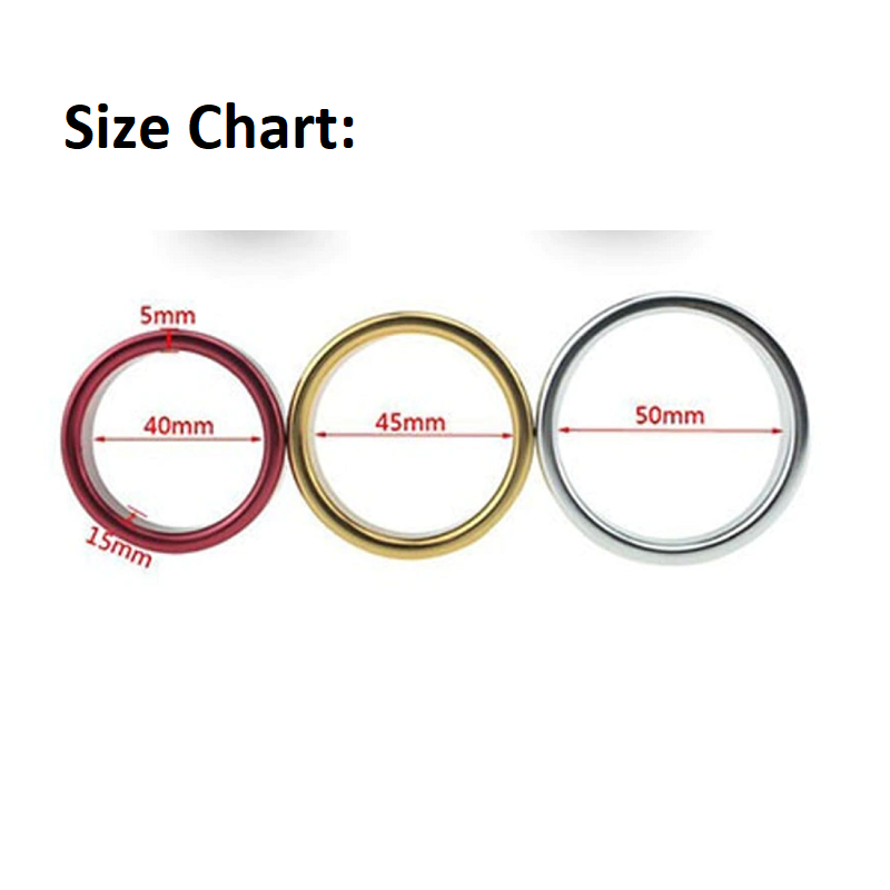 House Of Dasein Stainless Steel Metal Men's Fashion Ring Penis Delayed Ejaculation Silver