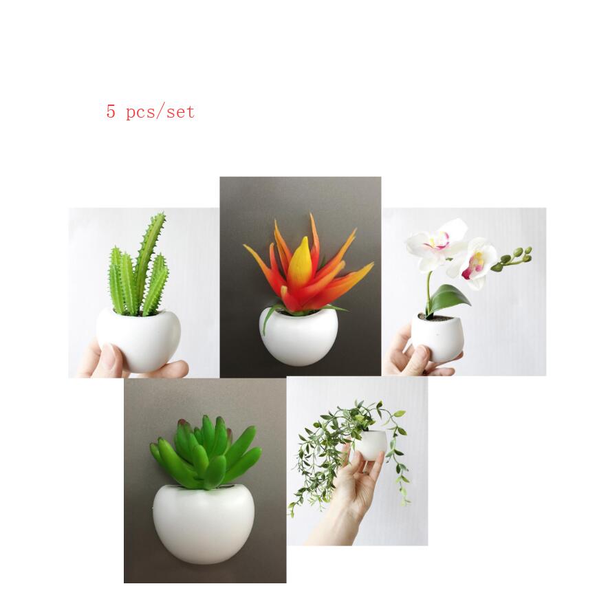 Cute Plant Fridge Magnets Succulent Cactus Orchid Refridgerator Decorations