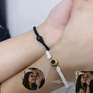 Customized Photo Projection Bracelet For Couples Families Friends And Pets