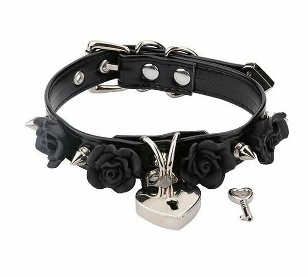 House Of Dasein Bdsm Collar Spikes Flowers Choker Necklaces Slave Play Owned Submissive