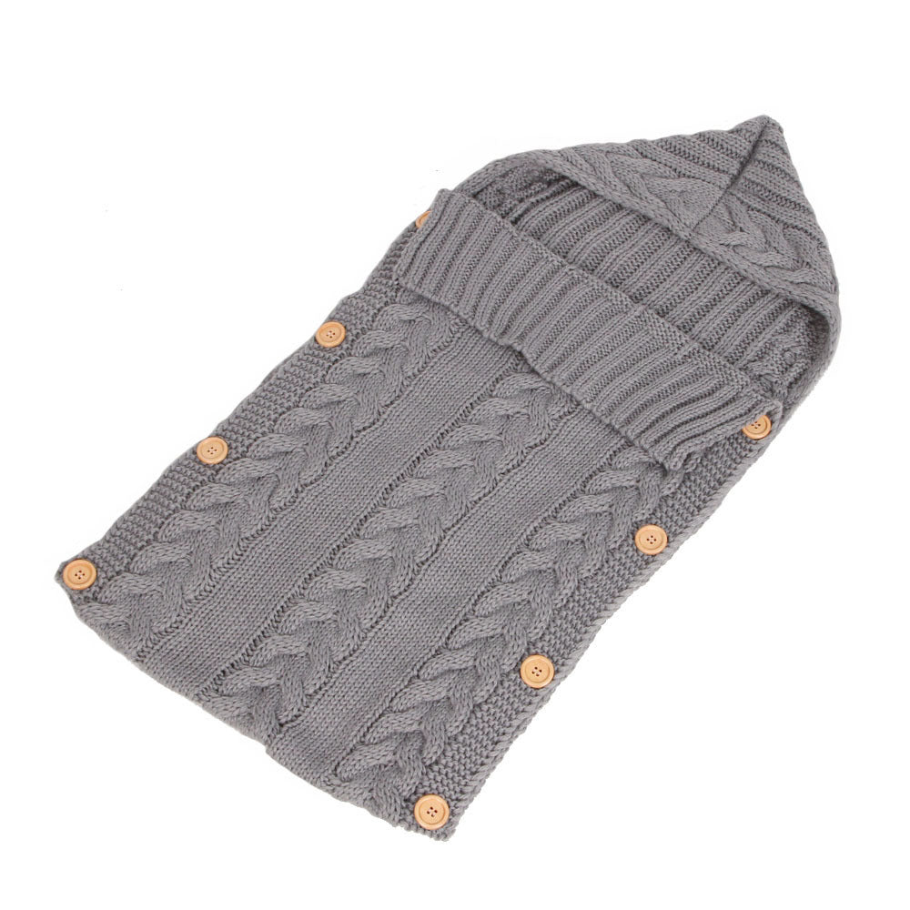 Autumn Winter Newborn Baby Boy Girl Knit Sleeping Bag Clothes Infant