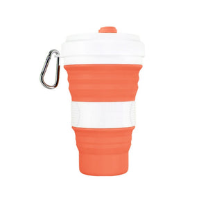 550Ml Silicone Collapsible Coffee Water Telescopic Folding Cup With Carabiner