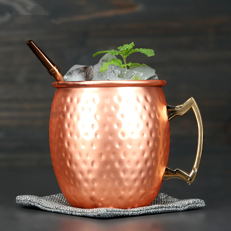 550Ml Moscow Mule Copper Mugs Metal Cup Stainless Steel Beer Wine