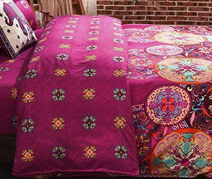 Boho Printed Duvet Cover Set 3 / Pcs Quilt Pillowcases Eo