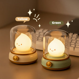 Retro Small Night Lamp Mini Desktop Led Portable Cartoon Table