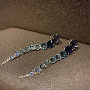 Veile Studios Elegant High End Fashion Jewellery For Women With Blue Diamonds And Copper Design