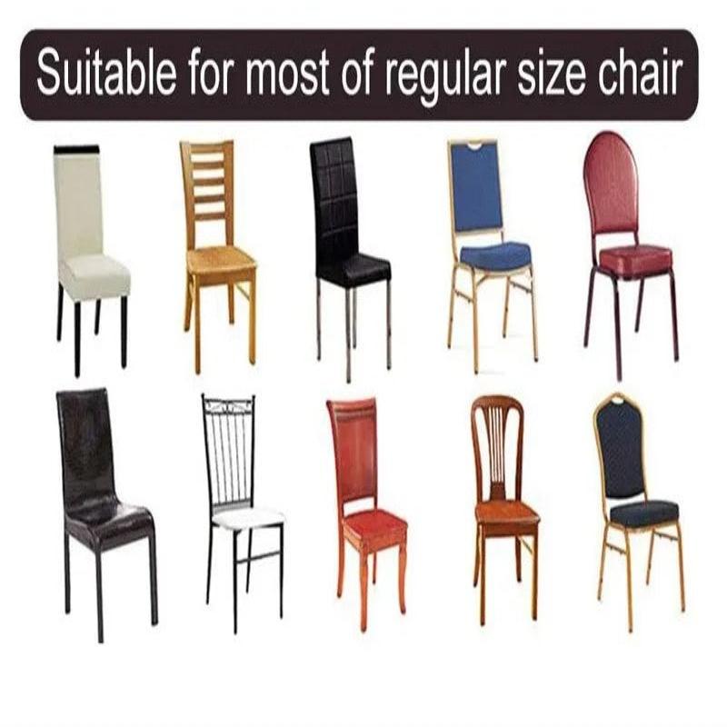 Chair Cover Black Anti Dirt Waterproof Elastic Material For Dining Room Kitchen