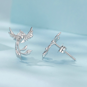 Veile Studios Silver Charm Original Confident Phoenix Element Ear Nail Earrings