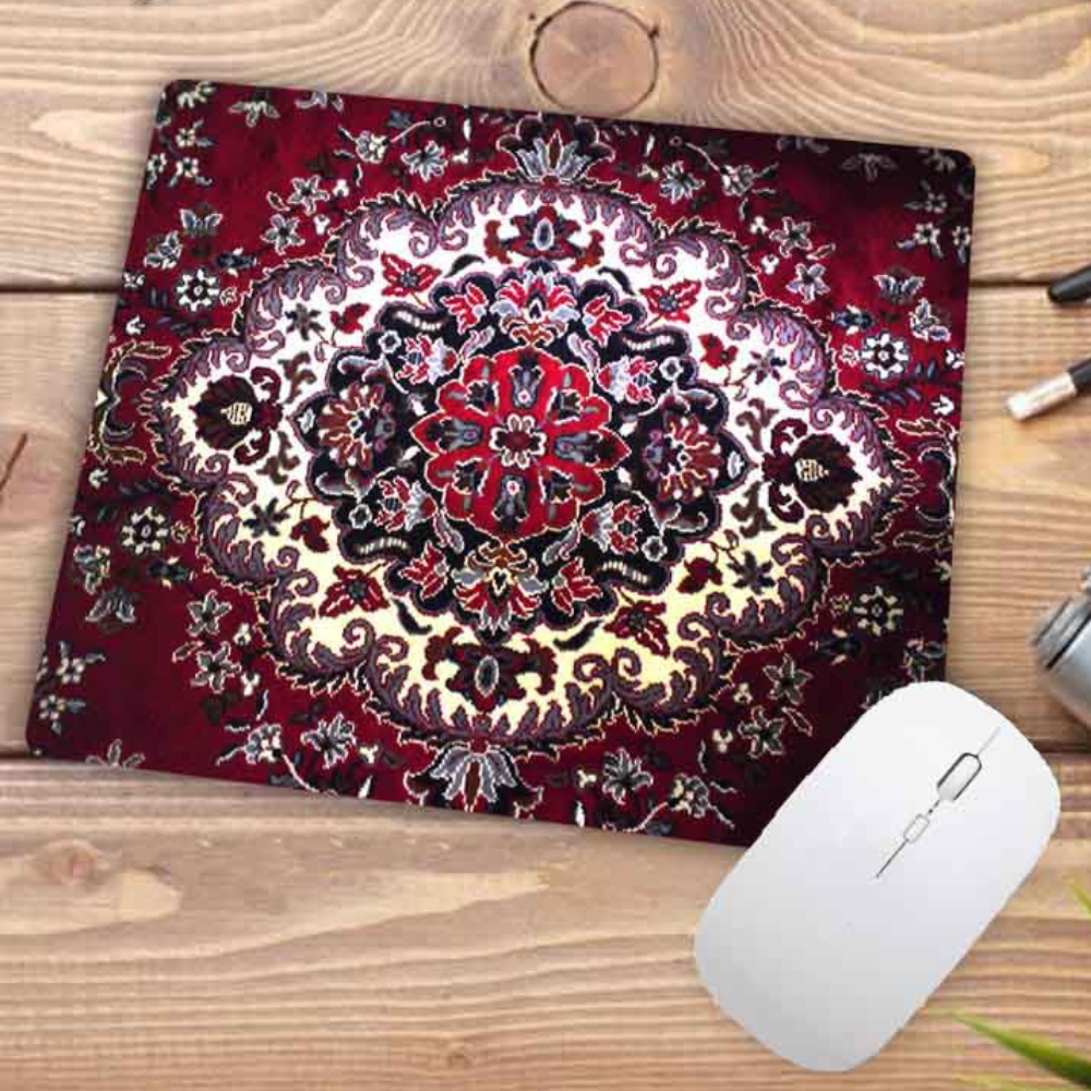 Mouse Pad Maroon 22 X 18 Centimetre Persian Tribal Carpet Non Slip Mat