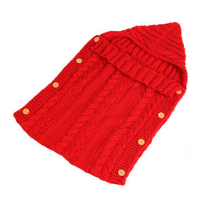 Autumn Winter Newborn Baby Boy Girl Knit Sleeping Bag Clothes Infant