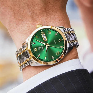 Waterproof Luminous Double Calendar Men's Wrist Watch Jewelry