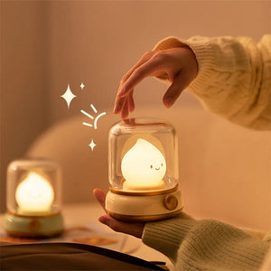 Retro Small Night Lamp Mini Desktop Led Portable Cartoon Table