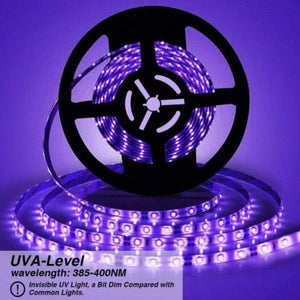 5M 24W Deepdream Black Light Uv 395 400Nm 3528 Smd Flexible Led Strip Dc12v Purple Meters