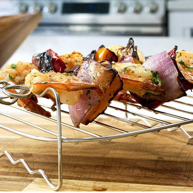 Air Fryers 5Pcs Set 6 Inch Accessories Cake Pizza Bbq Roast Barbecue Baking Pan Tray