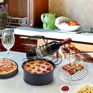 Air Fryers 5Pcs Set 6 Inch Accessories Cake Pizza Bbq Roast Barbecue Baking Pan Tray