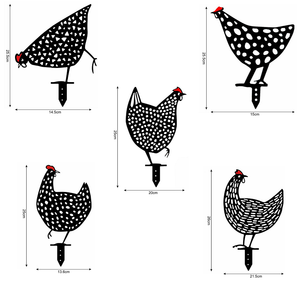 5X Garden Ornaments Chicken Yard Art Backyard Lawn Decor