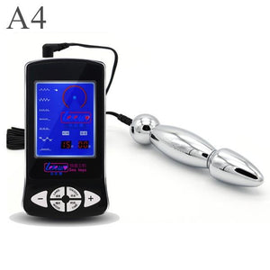 House Of Dasein Electric Shock Metal Butt Plug Electro Play Stainless Steel Anal Beads Bdsm Kink Fetish