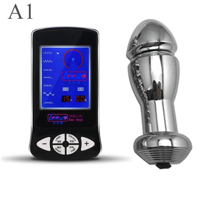 House Of Dasein Electric Shock Metal Butt Plug Electro Play Stainless Steel Anal Beads Bdsm Kink Fetish