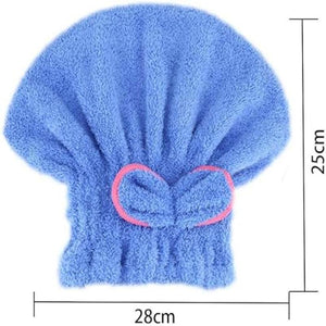 Purple Microfibre Quick Hair Drying Bath Spa Towels For Womens Shower Hat