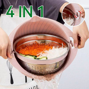 Kitchen Fruit Tray Removable Double Layer Draining Basket For Vegetables And Fruits