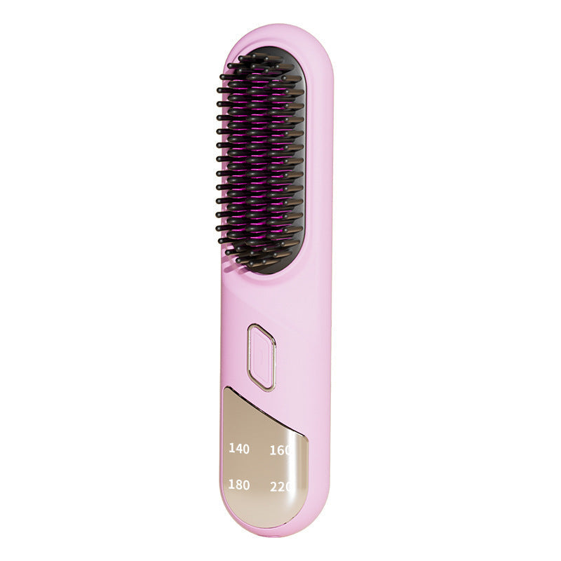 Wet Dry Cordless Hair Straightener Brush With Fast Heating For Fluffy Curly