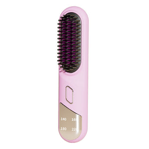 Wet Dry Cordless Hair Straightener Brush With Fast Heating For Fluffy Curly