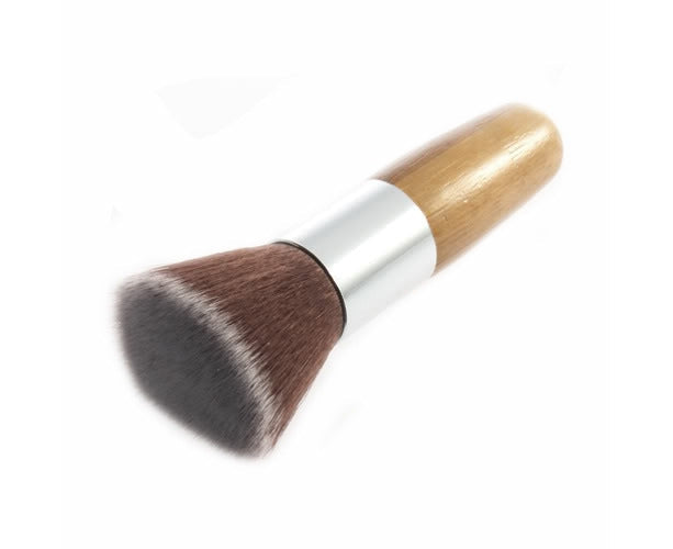 Wooden Handle Flat Top Makeup Brush Blush Foundation Powder Cosmetic Tools