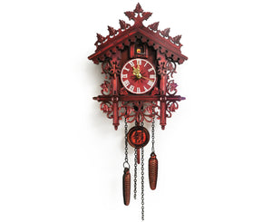 Vintage Wooden Tree House Hanging Cuckoo Wall Clock Home Bedroom Office Decor