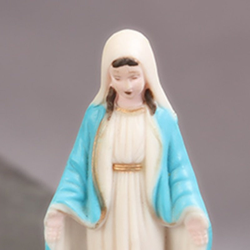 Woman Statue Classic Virgin Mary Our Lady Of Grace Figure Ornaments Luminous Art