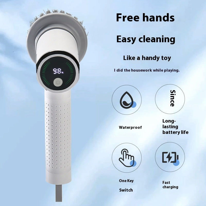 Multifunctional Smart Display Electric Cleaning Brush Wireless Kitchen Tool