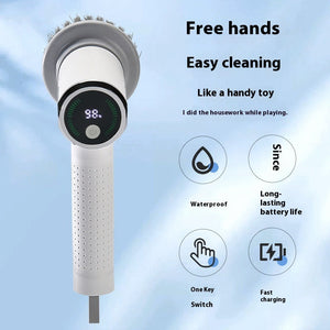 Multifunctional Smart Display Electric Cleaning Brush Wireless Kitchen Tool