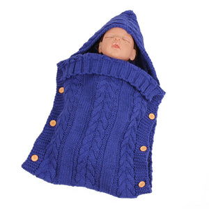 Autumn Winter Newborn Baby Boy Girl Knit Sleeping Bag Clothes Infant