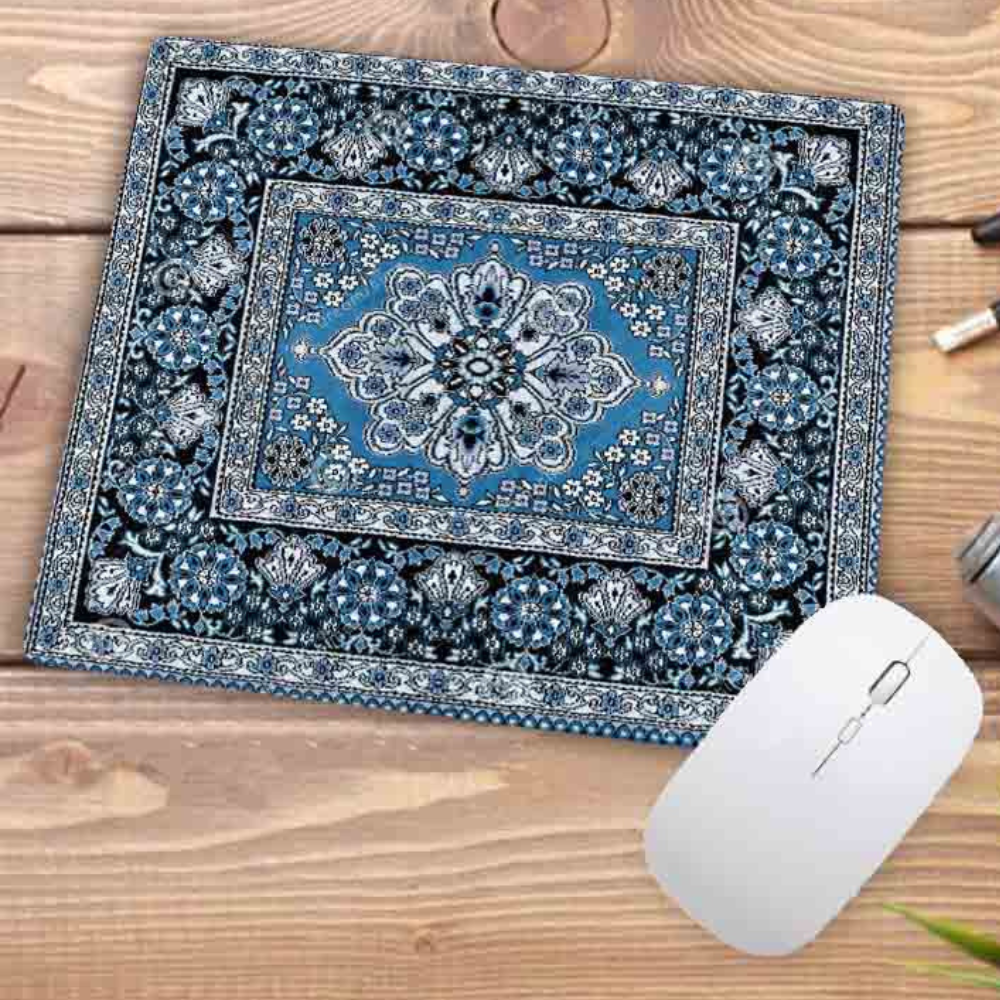 Mouse Pad Teal 22X18cm Persian Tribal Carpet Computer Office Desk Mat