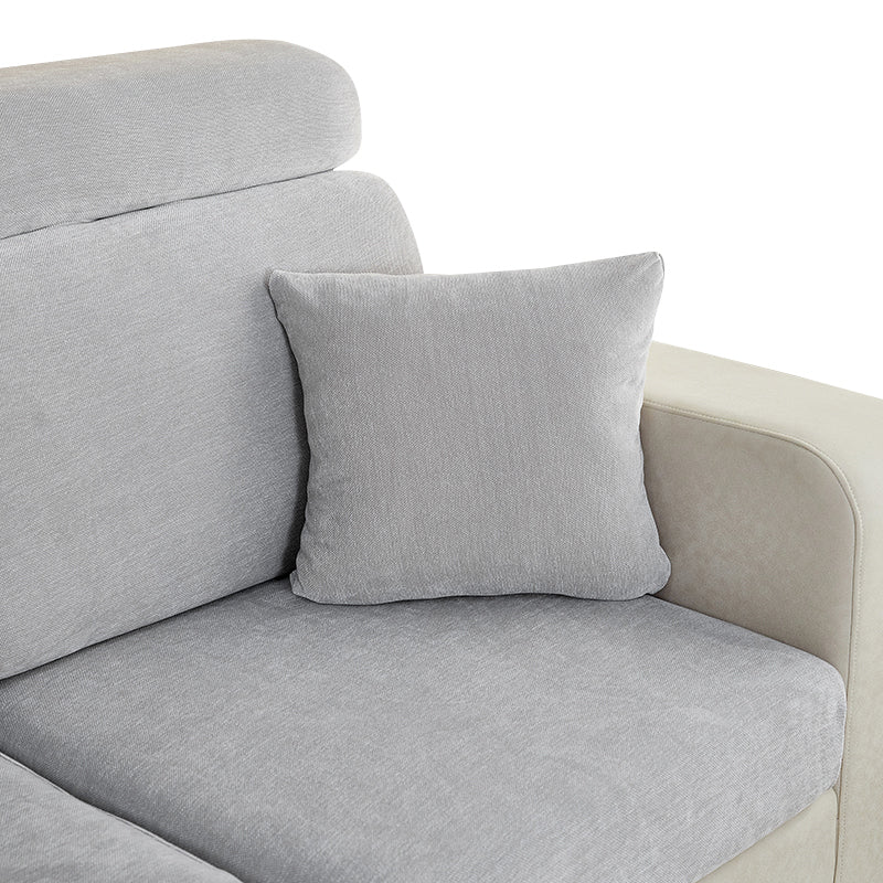 Pillowcase 45X45cm Light Gray Polyester Chenille Thick Stretchable Cushion Cover