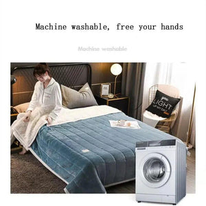 Light Grey Fleece Blanket Autumn Winter Warm 3 Layers Flannel 150X200cm