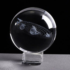 6Cm Diameter 3D Solar Crystal Ball Ornament Multi