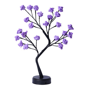 Table Lamp Flower Tree Rose Usb Operated Night Light For Home Wedding Decoration