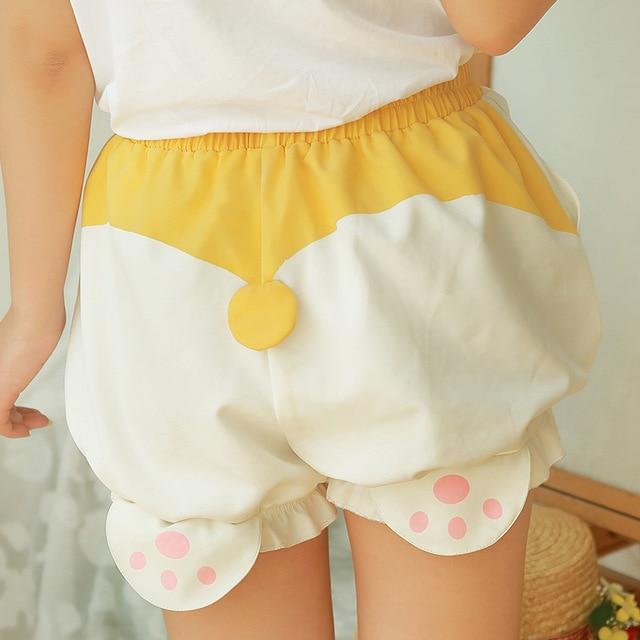 Cute Corgi Puppy Sleep Bottoms Shorts Women Lolita Kawaii Bloomers