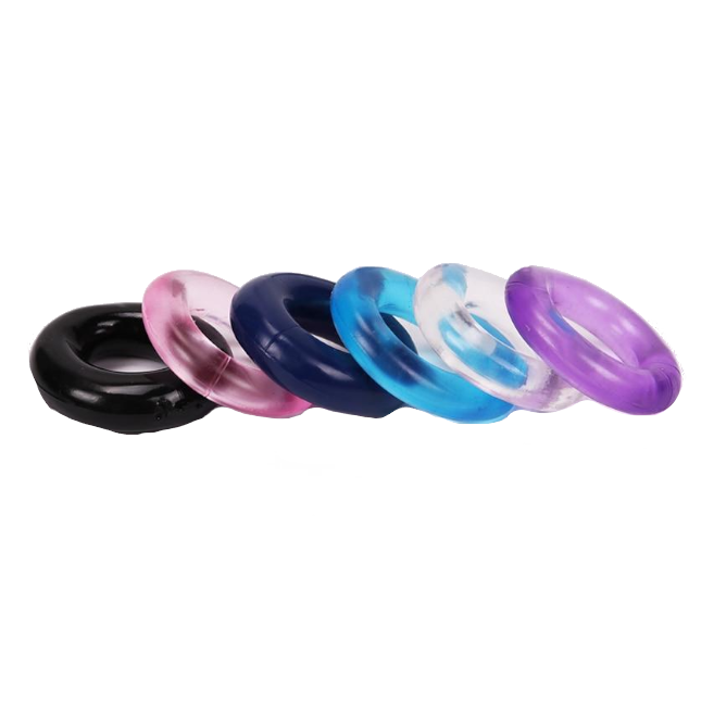 6Pcs Set Stretchy Silicone Cock Delay Ejaculation Penis Rings Men