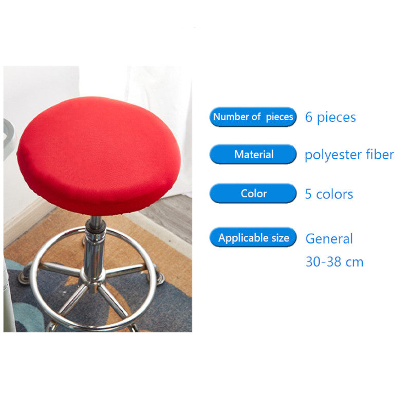 6Pcs Universal Washable Dining Chair Stool Seat Covers Slipcovers